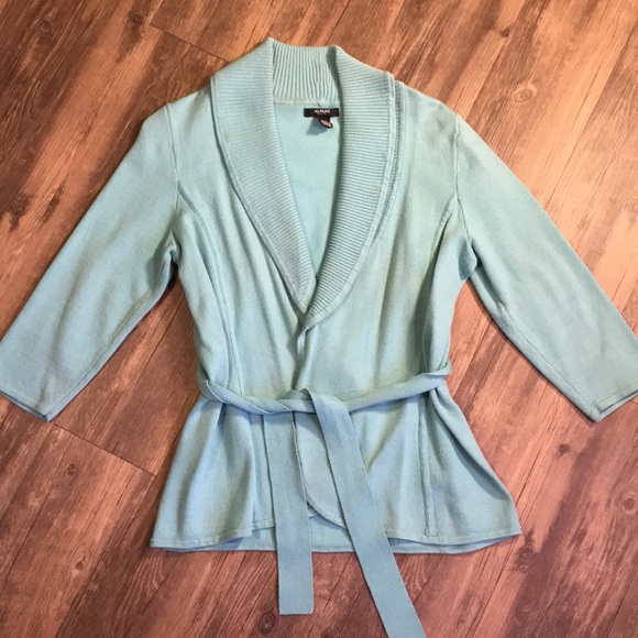 Alfani Sweaters - Sea Foam Wrap Cardigan